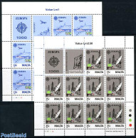 Malta 1988 Europa 2 M/ss, Mint NH, History - Science - Transport - Europa (cept) - Computers & IT - Telecommunication .. - Informatica