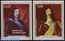 Monaco 1991 Peronne Treaty 2v, Mint NH, History - History - Art - Paintings - Ongebruikt