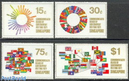 Singapore 1971 Commonwealth Meeting 4v, Mint NH, History - Flags - Other & Unclassified