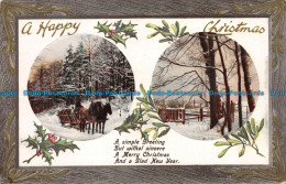 R062943 Greeting Postcard. A Happy Christmas. Winter Scene. 1910 - Welt