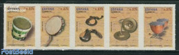 Spain 2013 Music, Percussion Instruments 5v S-a, Mint NH, Performance Art - Music - Musical Instruments - Unused Stamps