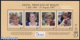 Papua New Guinea 1998 Death Of Diana S/s, Mint NH, History - Charles & Diana - Kings & Queens (Royalty) - Case Reali