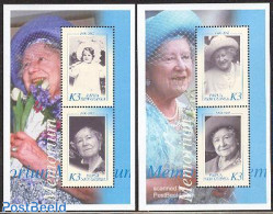 Papua New Guinea 2002 Queen Mother 2 S/s, Mint NH, History - Kings & Queens (Royalty) - Familias Reales