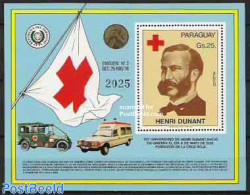 Paraguay 1978 Henri Dunant S/s, Mint NH, Health - History - Transport - Red Cross - Nobel Prize Winners - Automobiles - Red Cross