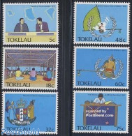 Tokelau Islands 1988 Political Events 6v, Mint NH, History - Transport - Coat Of Arms - Ships And Boats - Schiffe
