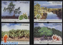 India 2002 Mangroves 4v, Mint NH, Nature - Trees & Forests - Nuovi