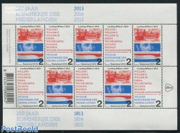 Netherlands 2013 200 Years Kingdom M/s, Mint NH, History - Transport - Kings & Queens (Royalty) - Ships And Boats - Nuevos