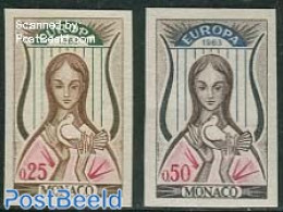 Monaco 1963 Europa CEPT 2v< Imperforated, Mint NH, History - Europa (cept) - Neufs