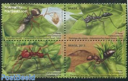 Brazil 2013 Ants 4v [+], Mint NH, Nature - Insects - Unused Stamps