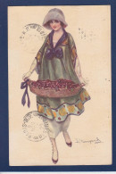 CPA Bompard Art Déco Illustrateur Italien Femme Woman Circulée 971-6 - Bompard, S.