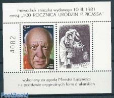 Poland 1981 Picasso S/s, Reprint, Mint NH, Art - Modern Art (1850-present) - Pablo Picasso - Self Portraits - Ongebruikt