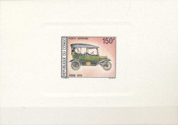 Congo Brazaville 1966, Old Car, Ford 1915, Block COLOUR PROOFS - Ongebruikt