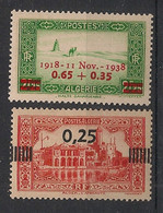 ALGERIE - 1938 - N°YT. 147 à 148 - Timbres Surchargés - Neuf Luxe ** / MNH / Postfrisch - Nuevos