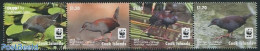 Cook Islands 2014 WWF, Spotless Crake 4v [:::] (without Borders), Mint NH, Nature - Birds - World Wildlife Fund (WWF) - Other & Unclassified
