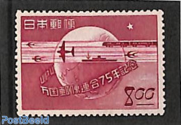 Japan 1949 8.00, Stamp Out Of Set, Mint NH, Transport - U.P.U. - Aircraft & Aviation - Railways - Ships And Boats - Ungebraucht