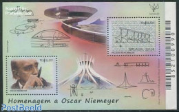 Brazil 2014 Oscar Niemeyer S/s, Mint NH, Art - Architects - Modern Architecture - Ungebraucht