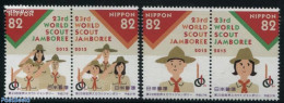 Japan 2015 World Scout Jamboree 4v (2x[:]), Mint NH, Sport - Scouting - Ungebraucht