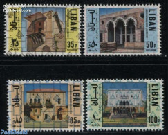 Lebanon 1978 Architecture 4v, With Safety Overprints, Mint NH, Art - Architects - Lebanon