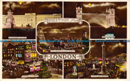 R062971 Greetings From London. Multi View. By Night. RP - Altri & Non Classificati