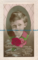 R063632 Greetings. Birthday Wishes To My Grandchild. Little Boy. RP - Monde