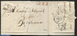 Netherlands 1826 Letter From Amsterdam To Bordeaux, Postal History - ...-1852 Precursori