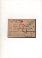 AUTRICHE-HONGRIE,1916,  CORRESPONDANCE PRISONNIER DE GUERRE ,VIA CROIX-ROUGE DANOISE,  CENSURES - Lettres & Documents