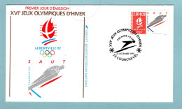 FDC France 1990  - XVIe JO - Jeux Olympiques D'hiver Albertville - Saut  - YT 2674 - 73 Courchevel - 1990-1999