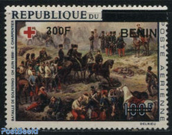 Benin 2009 300f On 100f, Red Cross 1v, Mint NH, Health - History - Nature - Red Cross - History - Horses - Art - Paint.. - Nuevos