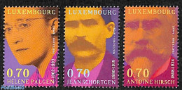 Luxemburg 2018 Personalities 3v, Mint NH, History - Science - Politicians - Education - Art - Architects - Ungebraucht