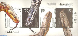 Bosnia Herzegovina - Serbian Adm. 2018 Snakes 4v M/s, Mint NH, Nature - Reptiles - Snakes - Sonstige & Ohne Zuordnung