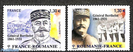 France 2018 General Berthelot 2v, Joint Issue Romania, Mint NH, Various - Joint Issues - Uniforms - Ungebraucht