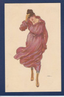 CPA Metlicovitz Art Déco Illustrateur Italien Femme Woman écrite 104-6 - Sonstige & Ohne Zuordnung