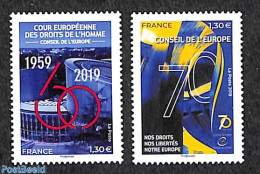 France 2019 European Council 2v, Mint NH, History - Europa Hang-on Issues - Nuovi