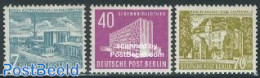 Germany, Berlin 1954 Definitives 3v, Unused (hinged), Art - Architecture - Neufs