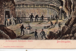 Berchtesgaden Animée Salzbergwerk Salzsee Mines De Sel Carrières Mineurs - Berchtesgaden