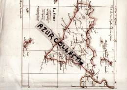 ITALIE . CARTE FAITE A LA MAIN DE LA SICILE EN 1822. SUPERBE - Mapas Geográficas