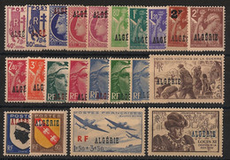 ALGERIE - Année Complète 1945 - N°YT. 225 à 246 - Complet - 22 Valeurs - Neuf Luxe ** / MNH / Postfrisch - Annate Complete