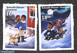 Greenland 2020 Christmas 2v S-a, Mint NH, Nature - Religion - Dogs - Christmas - Ongebruikt