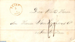 Netherlands 1865 Folding Letter From ZEIST To Amsterdam, Postal History - Cartas & Documentos