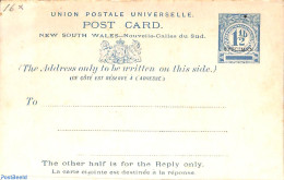 Australia, New South Wales 1895 Reply Paid Postcard 1.5+1.5d SPECIMEN, Unused Postal Stationary - Sonstige & Ohne Zuordnung