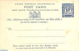 Australia, New South Wales 1892 Reply Paid Postcard 1.5/1.5d, Unused Postal Stationary - Other & Unclassified