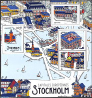 France 2021 European Capitals, Stockholm S/s, Mint NH, History - Transport - Europa Hang-on Issues - Ships And Boats - Neufs