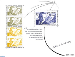 France 2021 Antoine St.Exupery S/s, Limited Edition, Mint NH, Transport - Aircraft & Aviation - Art - De Saint-Exupery - Nuovi