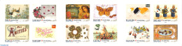 France 2022 Greetings 12v S-a In Booklet, Mint NH, Nature - Transport - Birds - Butterflies - Fish - Stamps On Stamps .. - Neufs