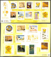 Japan 2022 World Of Art 20v (2 M/s S-a), Mint NH, Art - Gustav Klimt - Modern Art (1850-present) - Paintings - Vincent.. - Nuovi