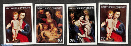 Sao Tome/Principe 1977 Christmas 4v, Imperforated, Mint NH, Religion - Christmas - Art - Paintings - Rubens - Weihnachten