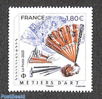 France 2023 Fan Craft 1v, Mint NH, Art - Fans - Handicrafts - Ongebruikt