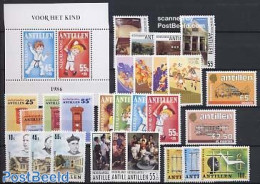 Netherlands Antilles 1986 Yearset 1986 (27v+1s/s), Unused (hinged), Various - Yearsets (by Country) - Unclassified