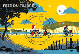 France 2023 Electrical Assisted Bicycle S/s, Mint NH, Sport - Various - Cycling - Round-shaped Stamps - Ongebruikt