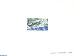 France 1972 Salmon, Epreuve De Luxe, Mint NH, Nature - Fish - Unused Stamps